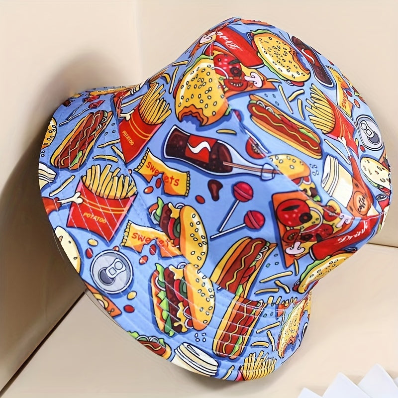 Men's Street Print Sunshade Bucket Hat Fisherman Hat