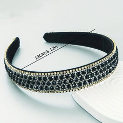 Rhinestone Headband Glitter Wide Headdress Hair Accessories