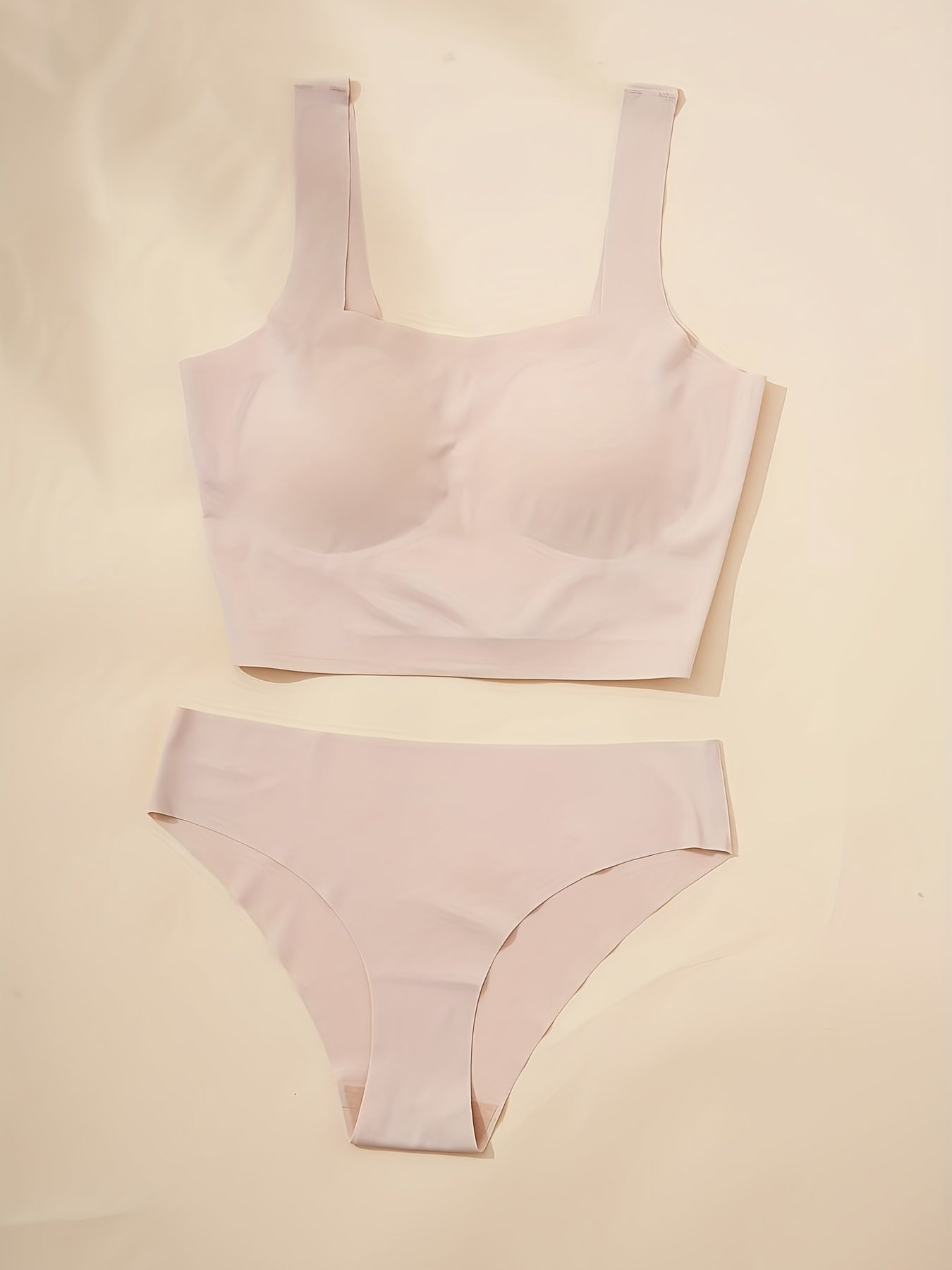 Soft Bra & Panties Set Comfy Tank Lingerie