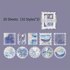 20 Sheets Vintage Lace Hollowed Out Paper Set DIY Scrapbooking Supplies