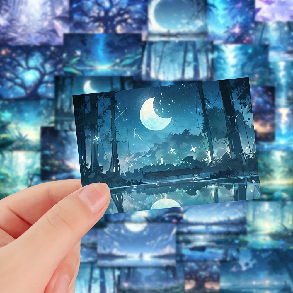50pcs Fantasy Forest Cartoon Graffiti Stickers Waterproof PVC Game Stickers