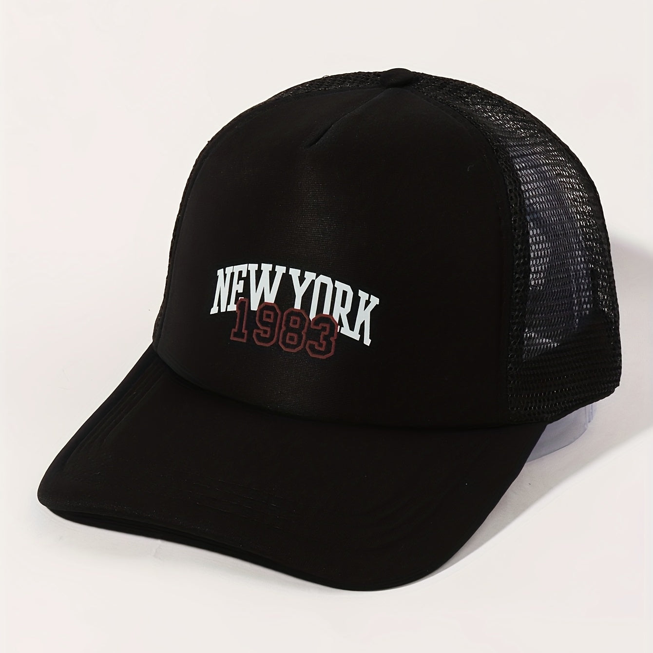 NY1983 Trucker Hat Baseball Cap Adjustable Mesh Sunshade Dad Hat