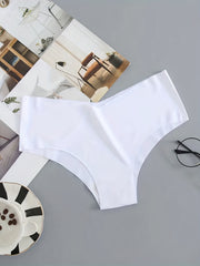 5 Seamless Hipster Panties Solid Stretchy Women's Lingerie Underwear