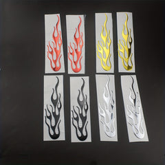 Universal 3D Flame Reflective Stickers for Car Motorcycle Scooter Chopper