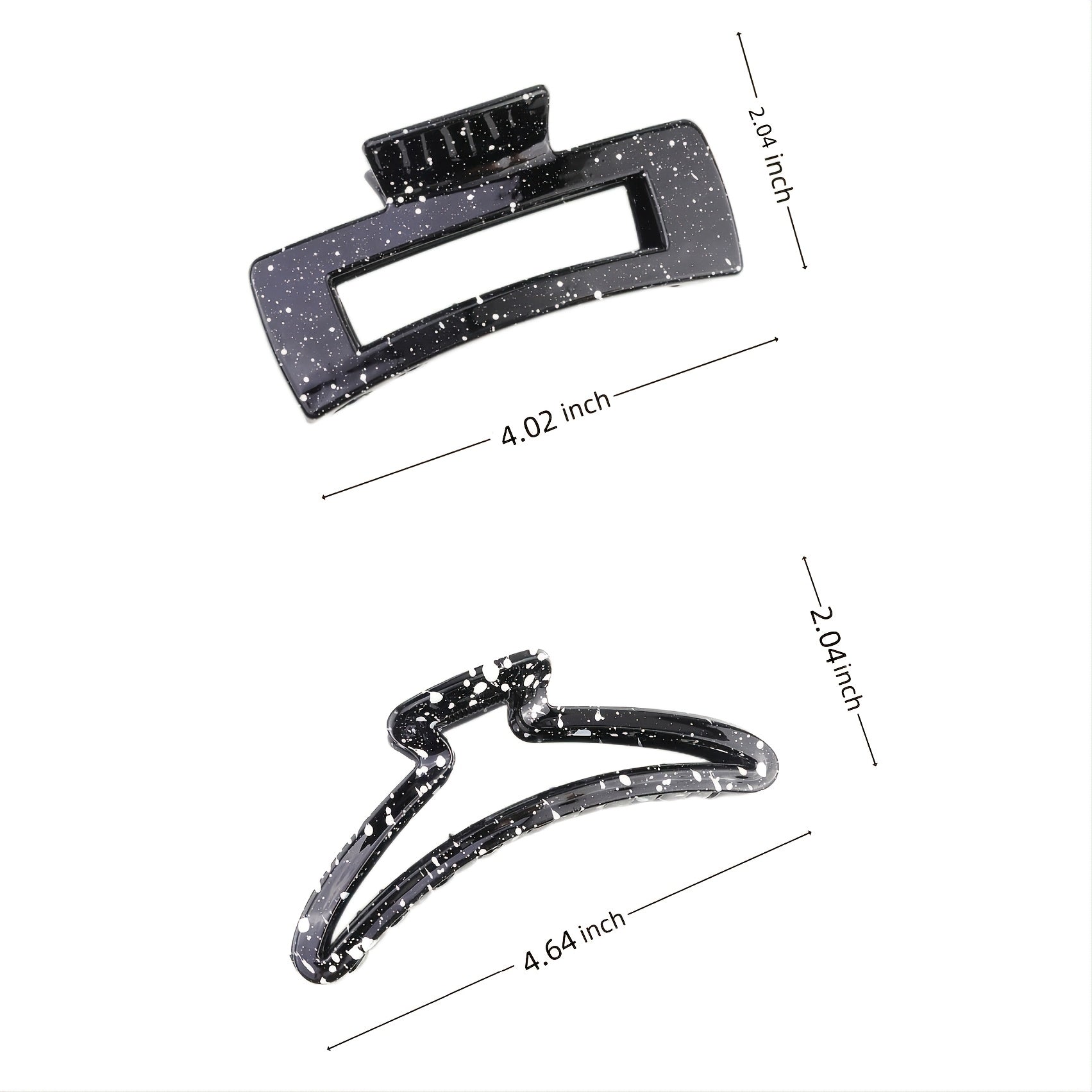 Large Square Crescent Hair Claw Clip Women's Hair Accessories