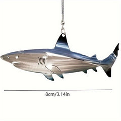 Shark Acrylic Car Mirror Pendant Bag & Key Chain Accessory Christmas Ornament