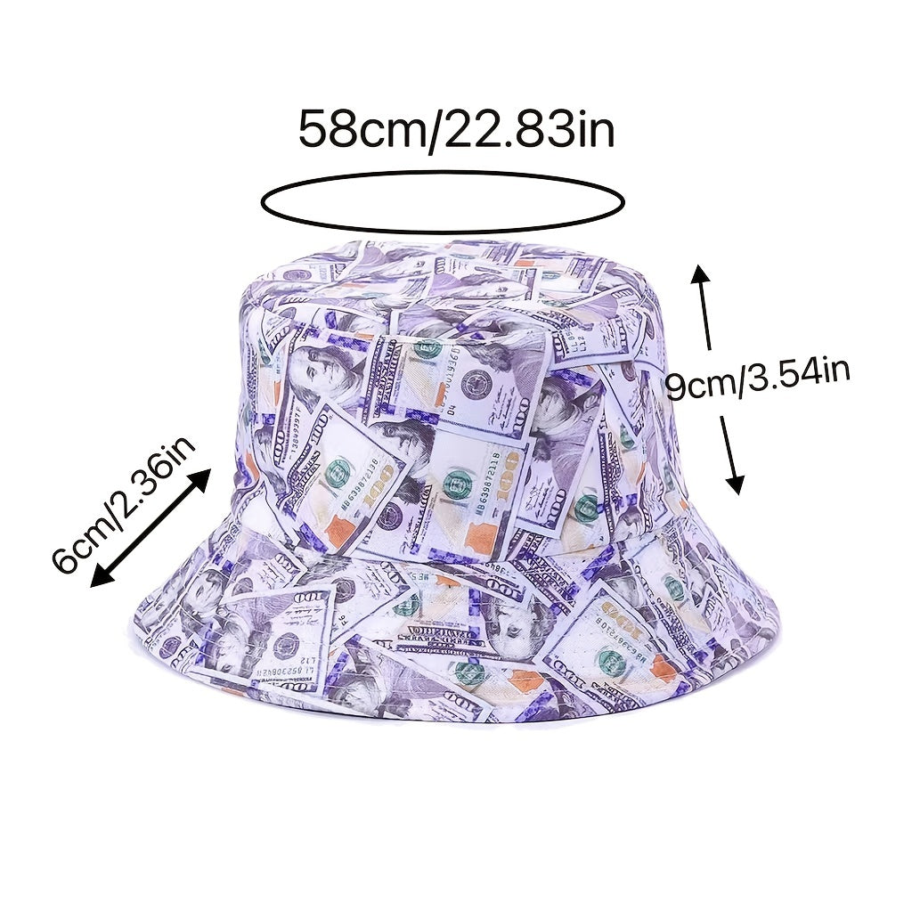 Dollars Print Reversible Lightweight Fisherman Cap