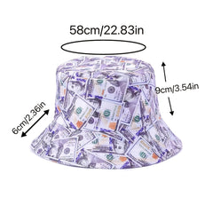 Dollars Print Reversible Lightweight Fisherman Cap
