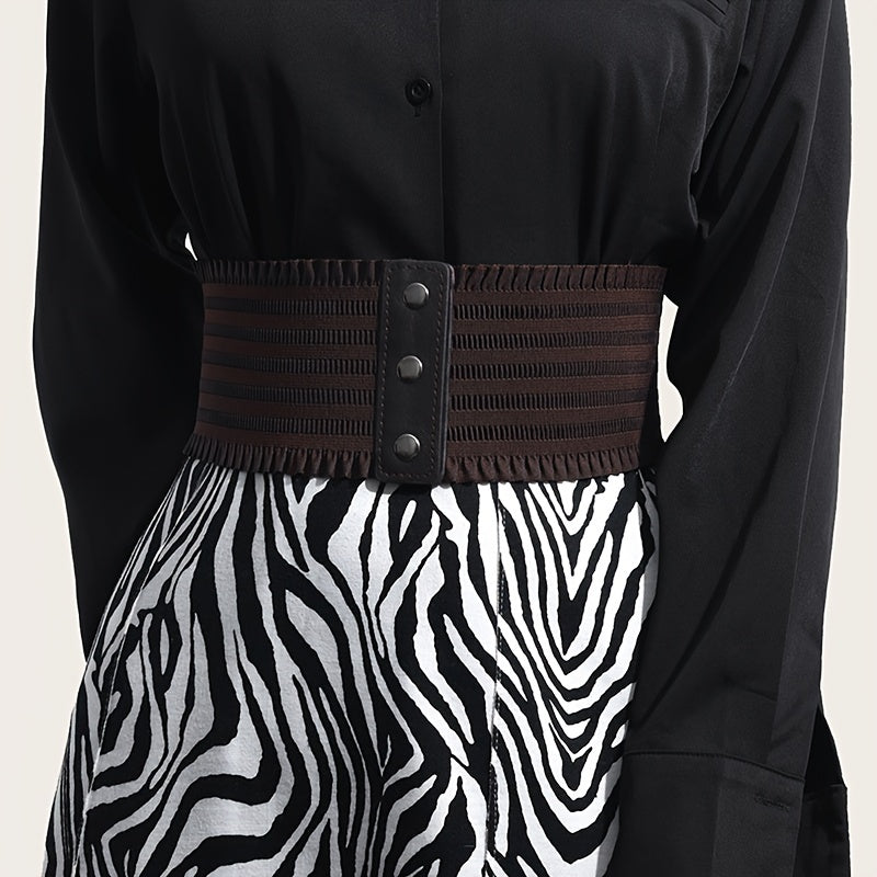 Women's Stretchy Dress Belts Elastic Corset Waistband