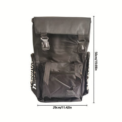 Large Capacity Double Shoulder Backpack with Flap