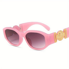 Geometric Frame Sunglasses Gradient Lens Glasses UV400