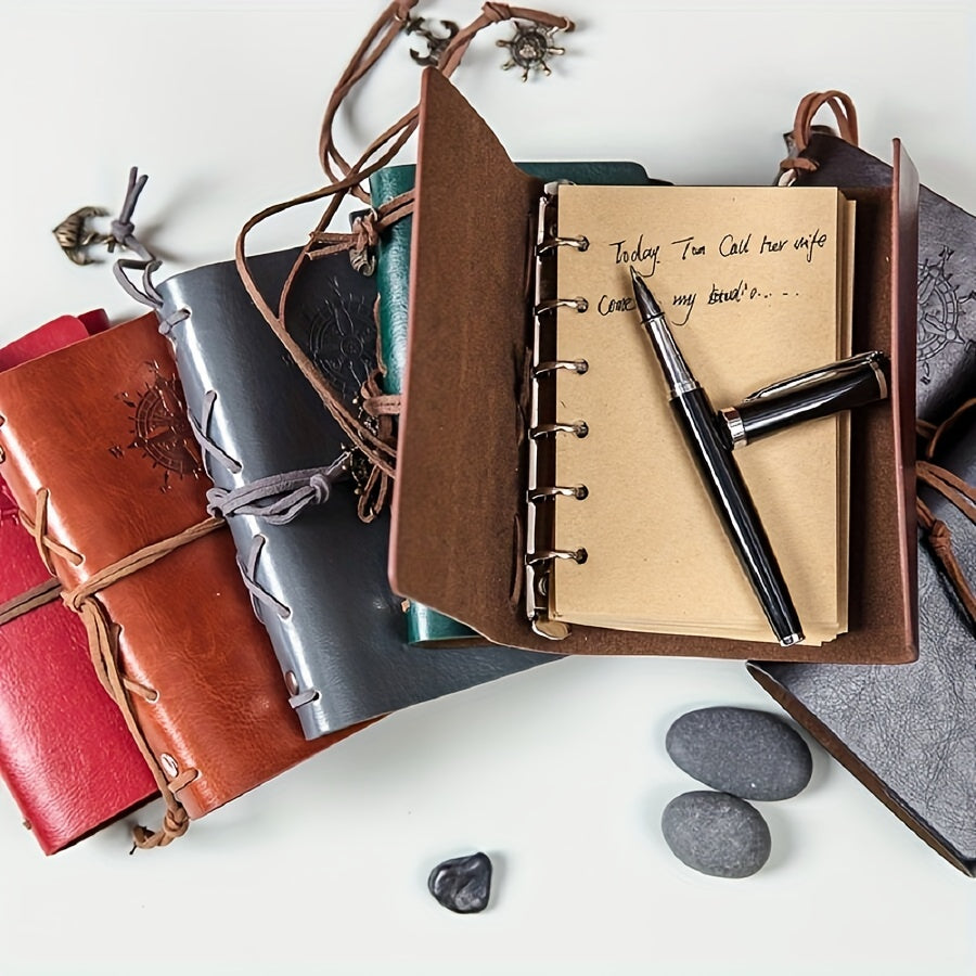 Vintage Pirate Notebook Loose Leaf Travel Diary Stationery