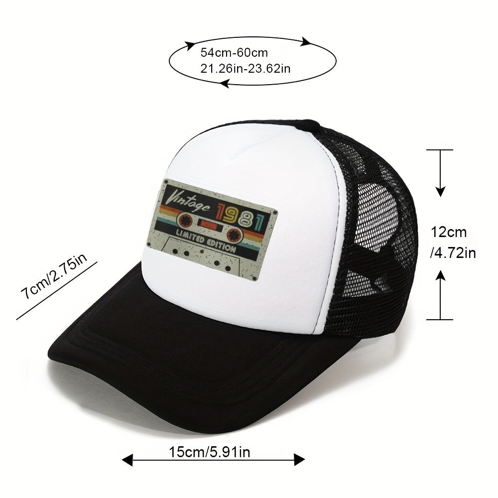 Men's Casual Cartoon Print Baseball Cap High Hat Sunshade Sunscreen