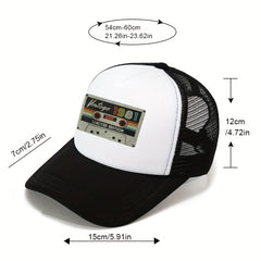 Men's Casual Cartoon Print Baseball Cap High Hat Sunshade Sunscreen