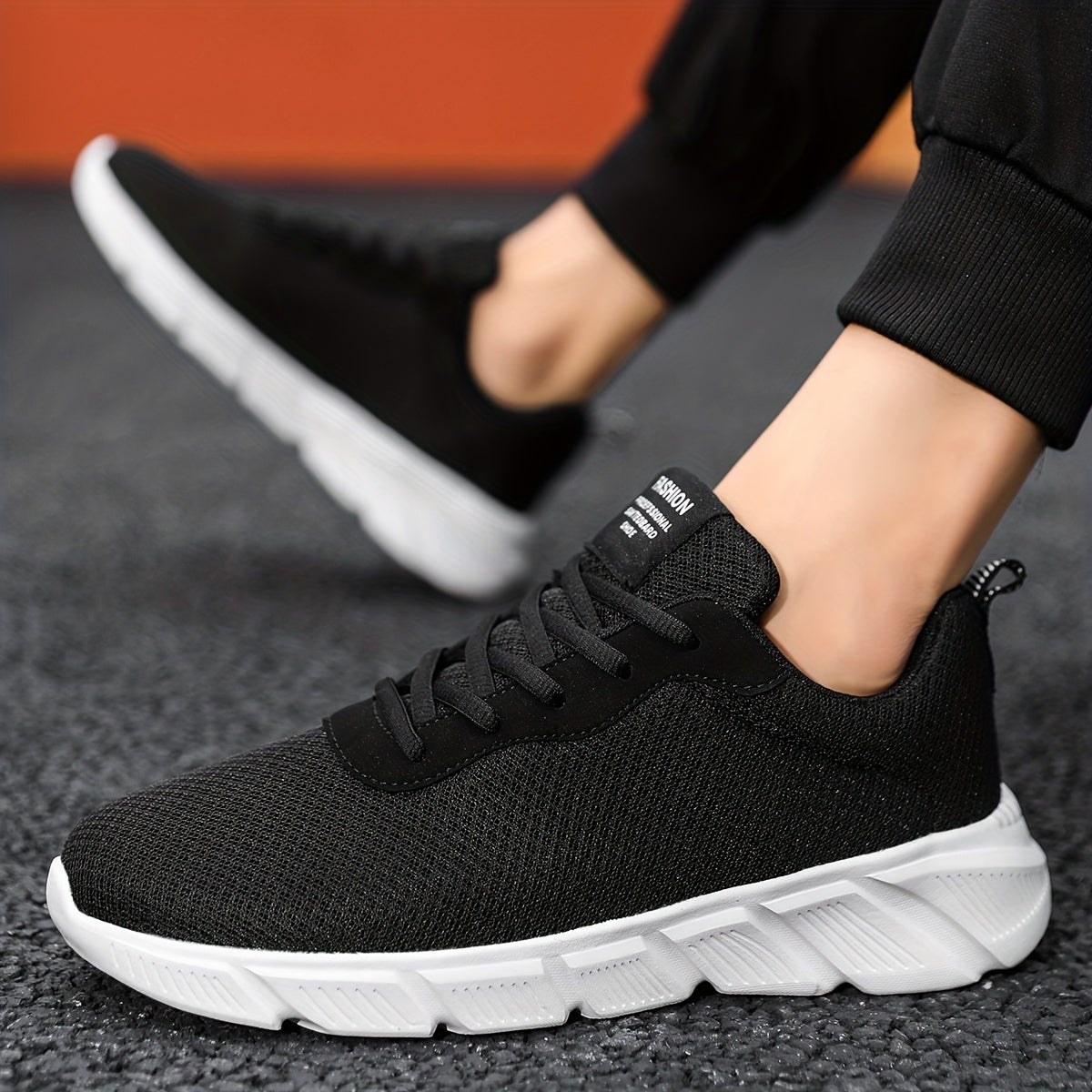 Men's Lace Up Running Shoes Comfy Breathable Durable Non Slip Sneakers