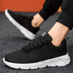 Men's Lace Up Running Shoes Comfy Breathable Durable Non Slip Sneakers