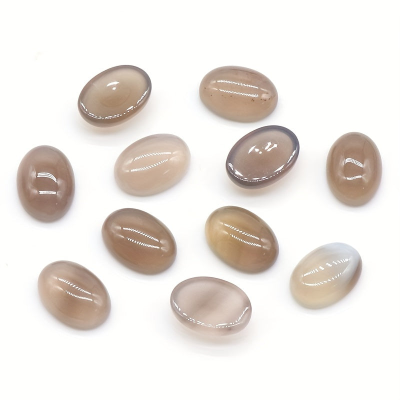 Natural Crystal Oval Ring Face DIY Inlaid Stone Jewelry