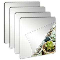 Acrylic Mirror Tiles 2mm Self Adhesive Flexible Plastic Frameless Mirror