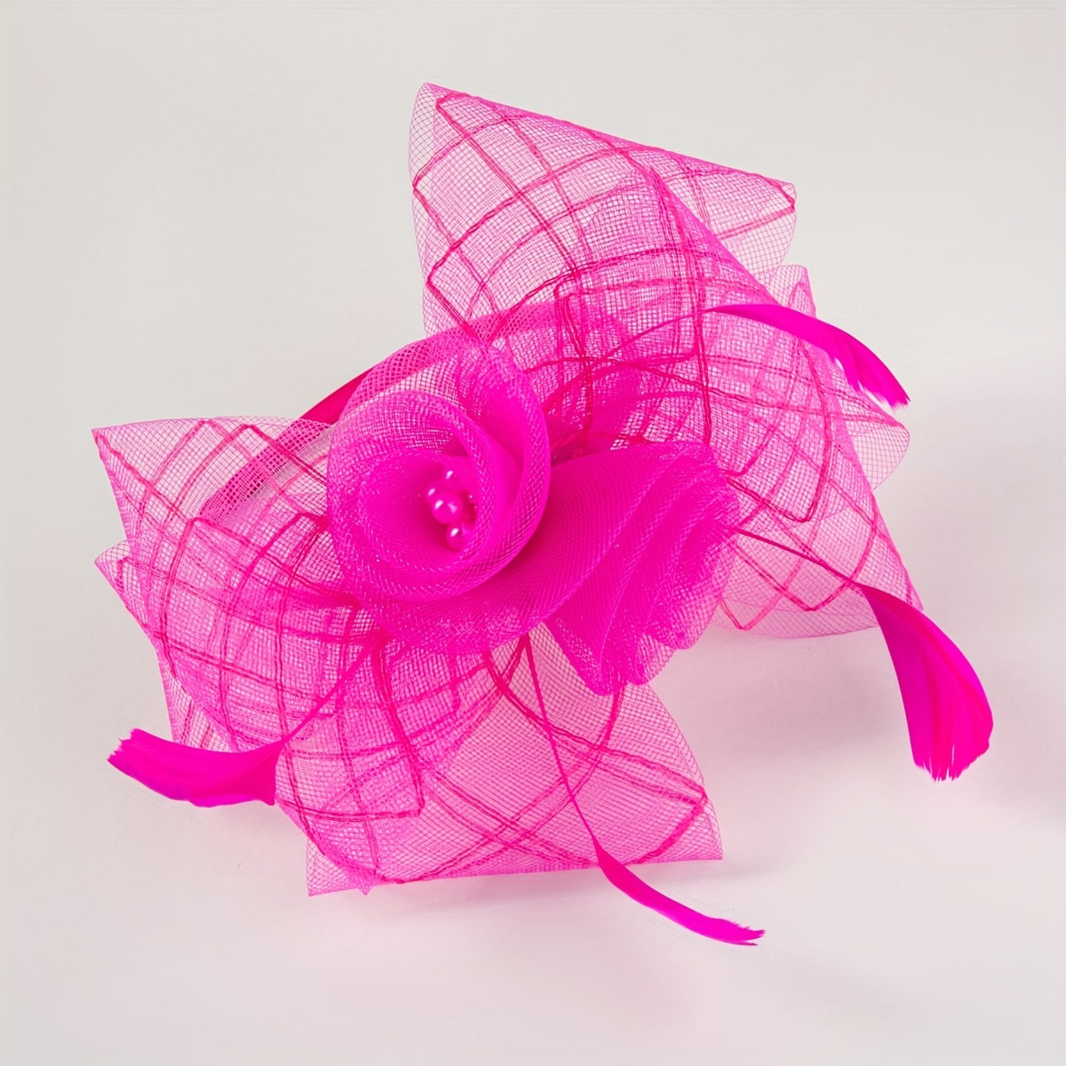 Big Mesh Bow Flowers Hair Hoop Headwear Hair Accessories For Girls