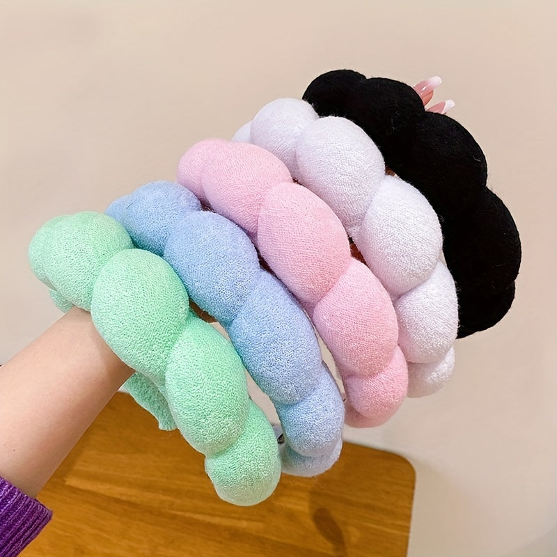 2pcs Velvet Twist Headband Ponytail Hair Rope Female