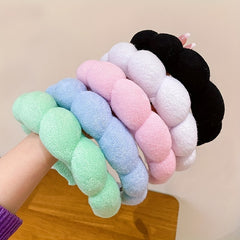 2pcs Velvet Twist Headband Ponytail Hair Rope Female