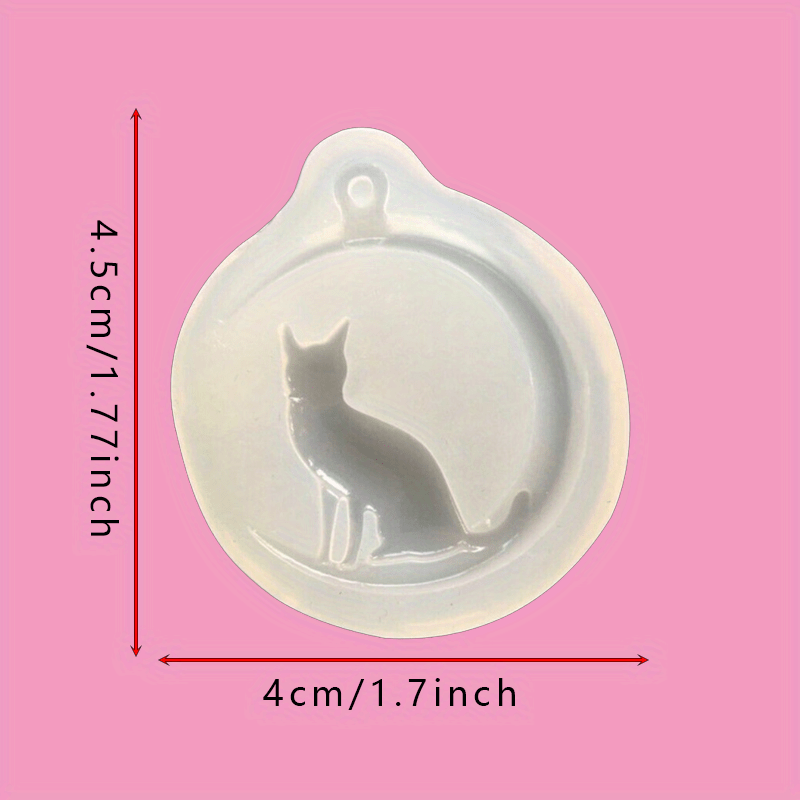 Moon Cat Silicone Pendant Mold for Resin Jewelry Making