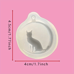 Moon Cat Silicone Pendant Mold for Resin Jewelry Making