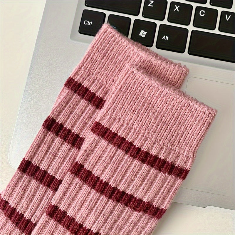 Colorblock Striped Socks Mid Tube Women's Stockings