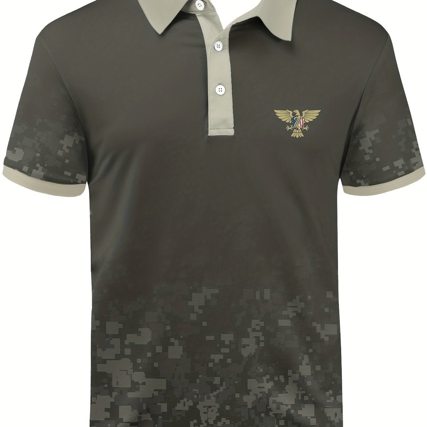 Men's Camo Polo Shirt Active Stretch Moisture Wicking for Golf