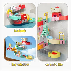 Track Slide Merry Go Round Toy for Bathing Water Play