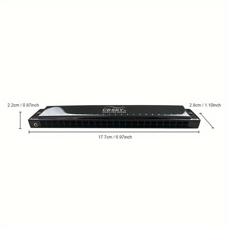 24 Hole Double tone Harmonica Mouth Organ C Key Diatonic Harmonica
