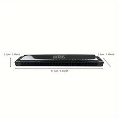 24 Hole Double tone Harmonica Mouth Organ C Key Diatonic Harmonica