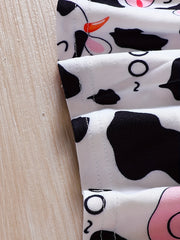 Cow Printed Dress for Baby Girl