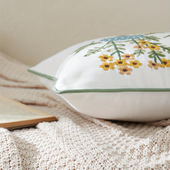 Daisy Embroidered Throw Pillowcase Cover 45x72cm