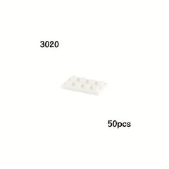 50pcs Bulk Building Blocks Thin Figure Bricks 2X4 Dots Educational