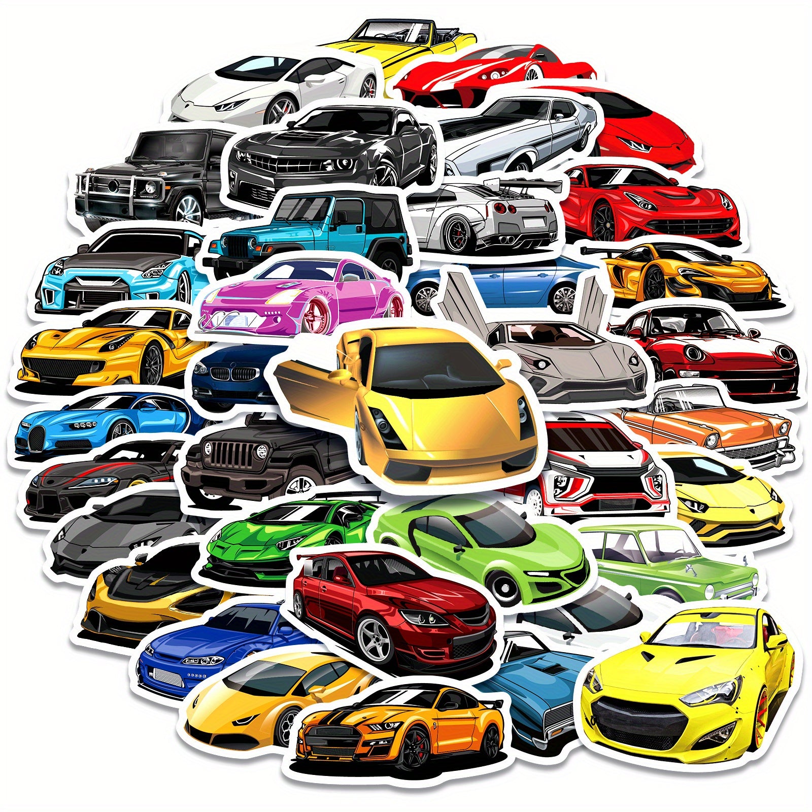 50pcs Racing Car Stickers Waterproof DIY Decorate Party