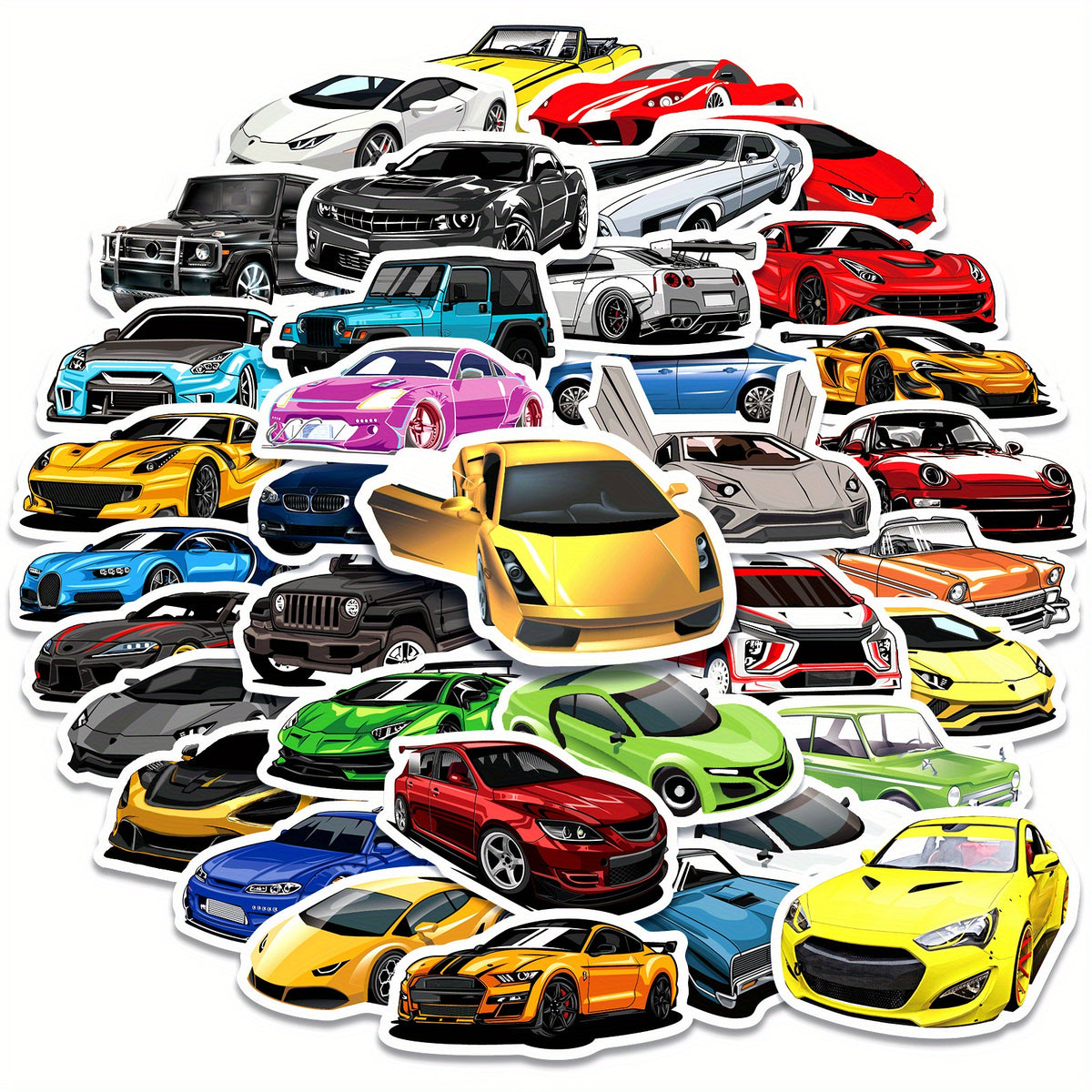 50pcs Racing Car Stickers Waterproof DIY Decorate Party