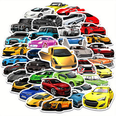 50pcs Racing Car Stickers Waterproof DIY Decorate Party