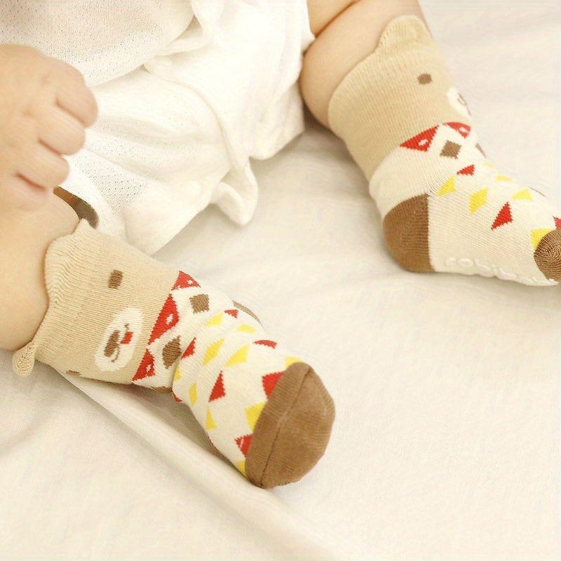 Cartoon Animal Baby Socks Non-slip Cotton Short Socks for Infant Toddler