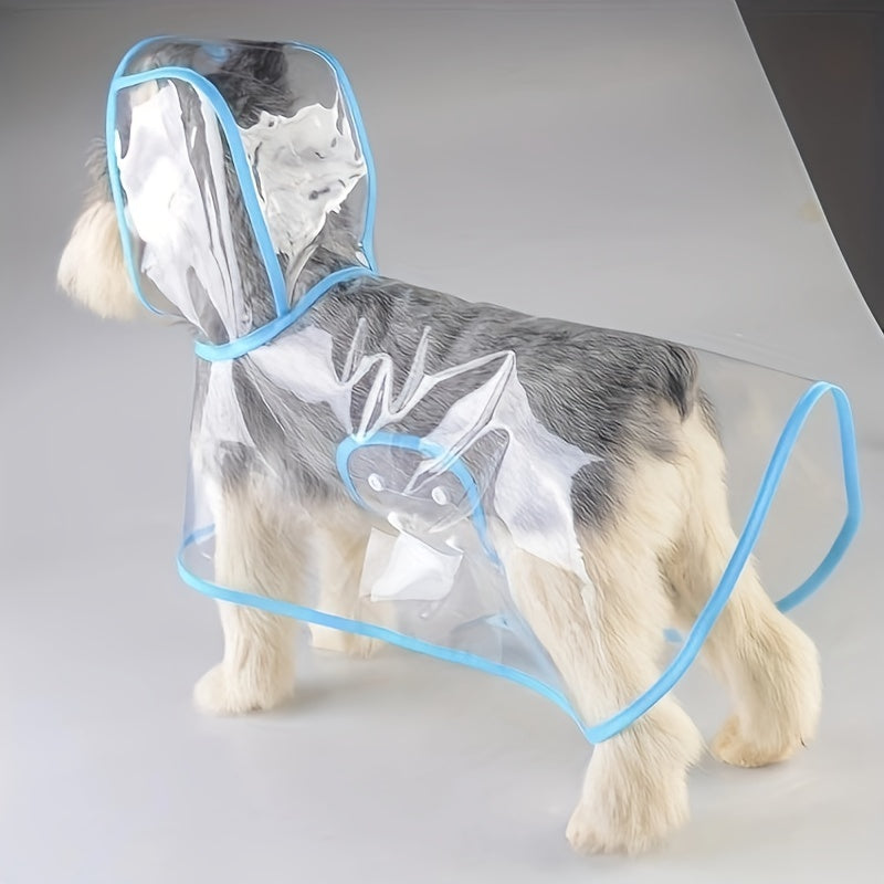 Transparent Pet Raincoat Outdoor Pet Supplies Puppy Hooded Raincoat