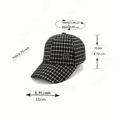 Plaid Pattern Sun Hat Classic Baseball Cap Lightweight Dad Hats For Women