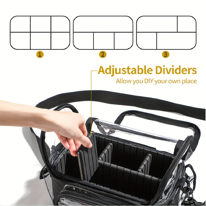 Makeup Brush Holder Case Clear Waterproof Organizer Bag