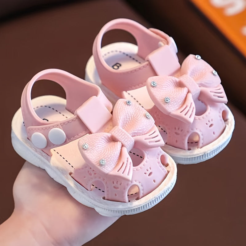 Baby Girls Bowknot Sandals Lightweight Non slip Sandals