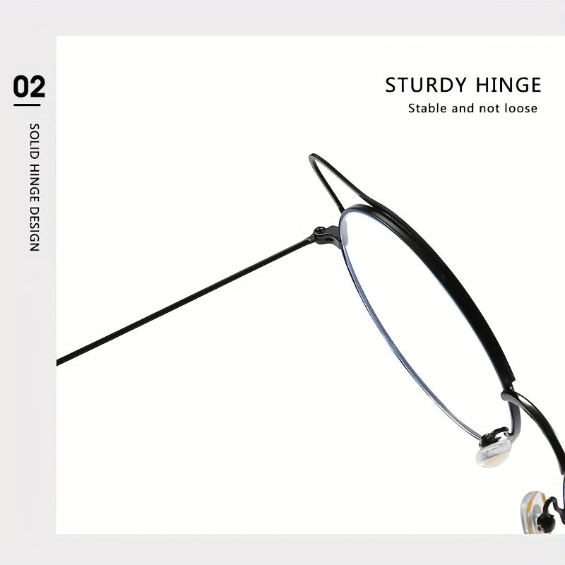 Round Frame All-match Anti-Light Glasses for Men