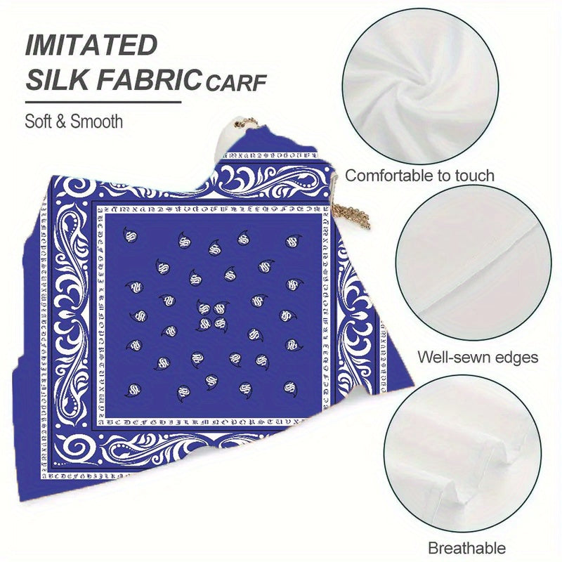 Personalized Men's Square Scarf with Your Photo Emblem