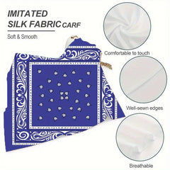 Personalized Men's Square Scarf with Your Photo Emblem