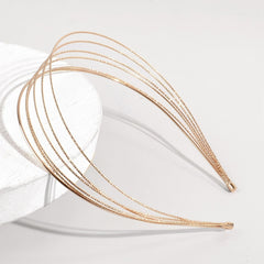 Alloy Golden Metal Wide Hair Band Head Band Solid Hair Hoop Hair Accessories