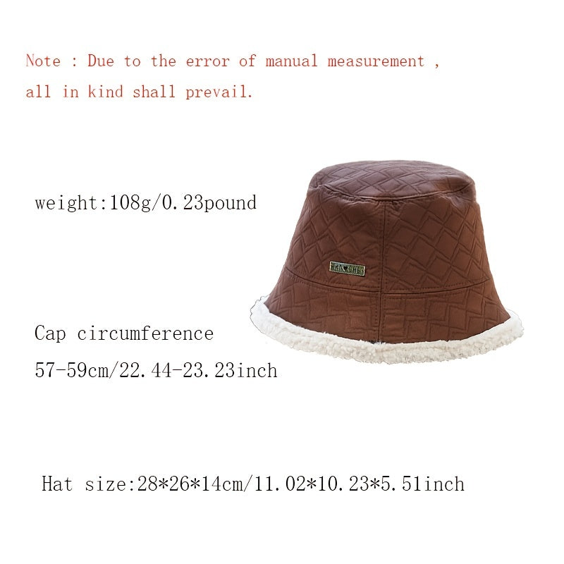 Brown Fleece Lined Winter Fishing Hat