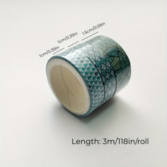 3 Rolls Basic Style Washi Tape Set - Decorative Masking Tape