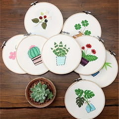 DIY Embroidery Kit Plant Flower Pattern Home Decor